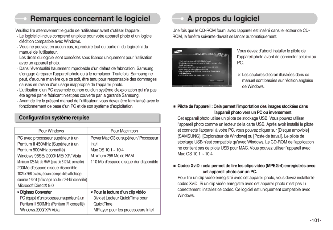 Samsung EC-I70ZZSBA/FR, EC-I70ZZSBC/E2, EC-I70ZZPBC/E2, EC-I70ZZPBA/E1 Remarques concernant le logiciel, Propos du logiciel 