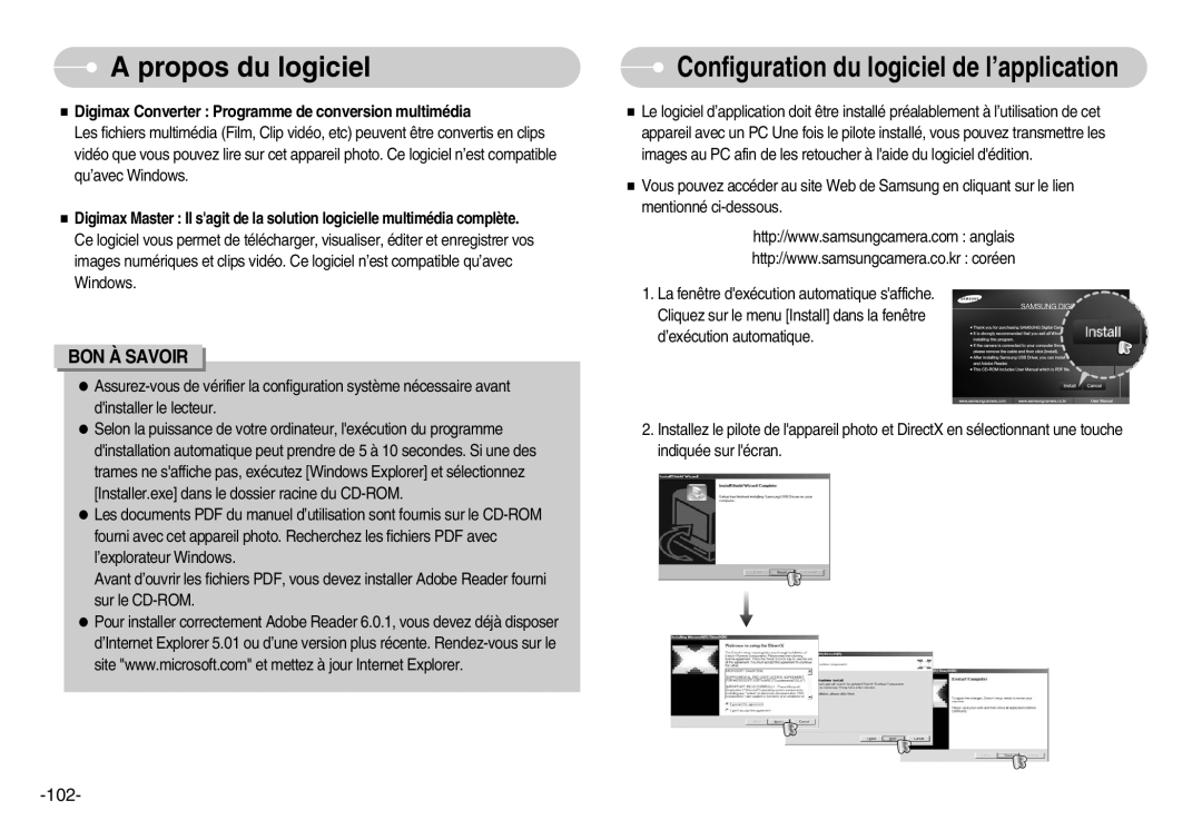 Samsung EC-I70ZZSBA/E1, EC-I70ZZSBC/E2, EC-I70ZZPBC/E2, EC-I70ZZPBA/E1 manual Configuration du logiciel de l’application 