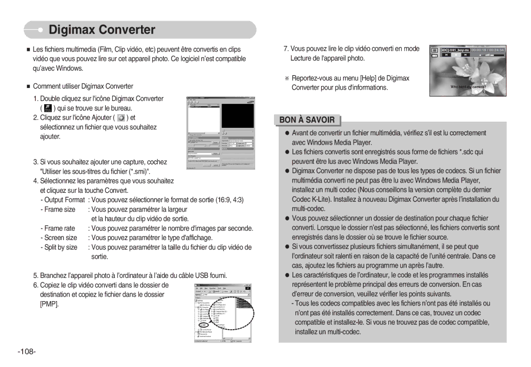 Samsung EC-I70ZZPBC/E2, EC-I70ZZSBC/E2, EC-I70ZZPBA/E1, EC-I70ZZBBB/FR, EC-I70ZZBBA/FR, EC-I70ZZBBC/E2 manual Digimax Converter 