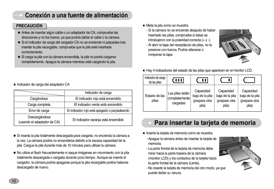 Samsung EC-I7ZZZBBA/SP, EC-I7ZZZBBA/DE, EC-I7ZZZSBB/DE, EC-I7ZZZBBC/E1, EC-I7ZZZSBE/SP Para insertar la tarjeta de memoria 