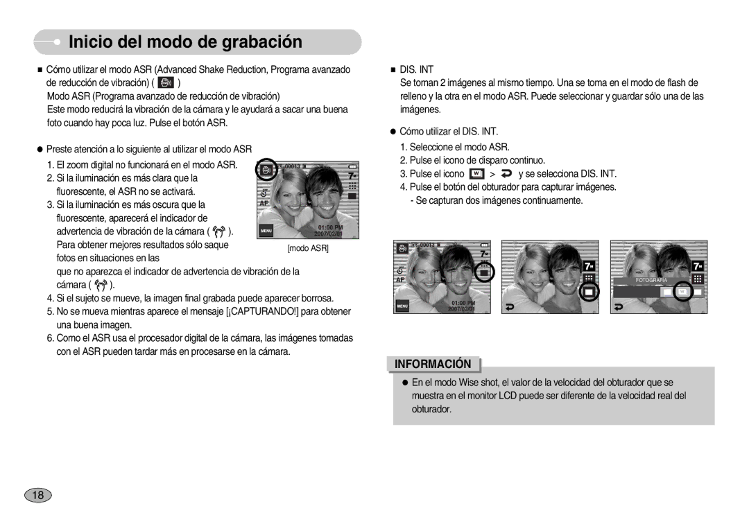 Samsung EC-I7ZZZSBB/PT, EC-I7ZZZBBA/DE, EC-I7ZZZSBB/DE, EC-I7ZZZBBC/E1, EC-I7ZZZSBE/SP, EC-I7ZZZBBE/SP, EC-I7ZZZBBD/AS Modo ASR 