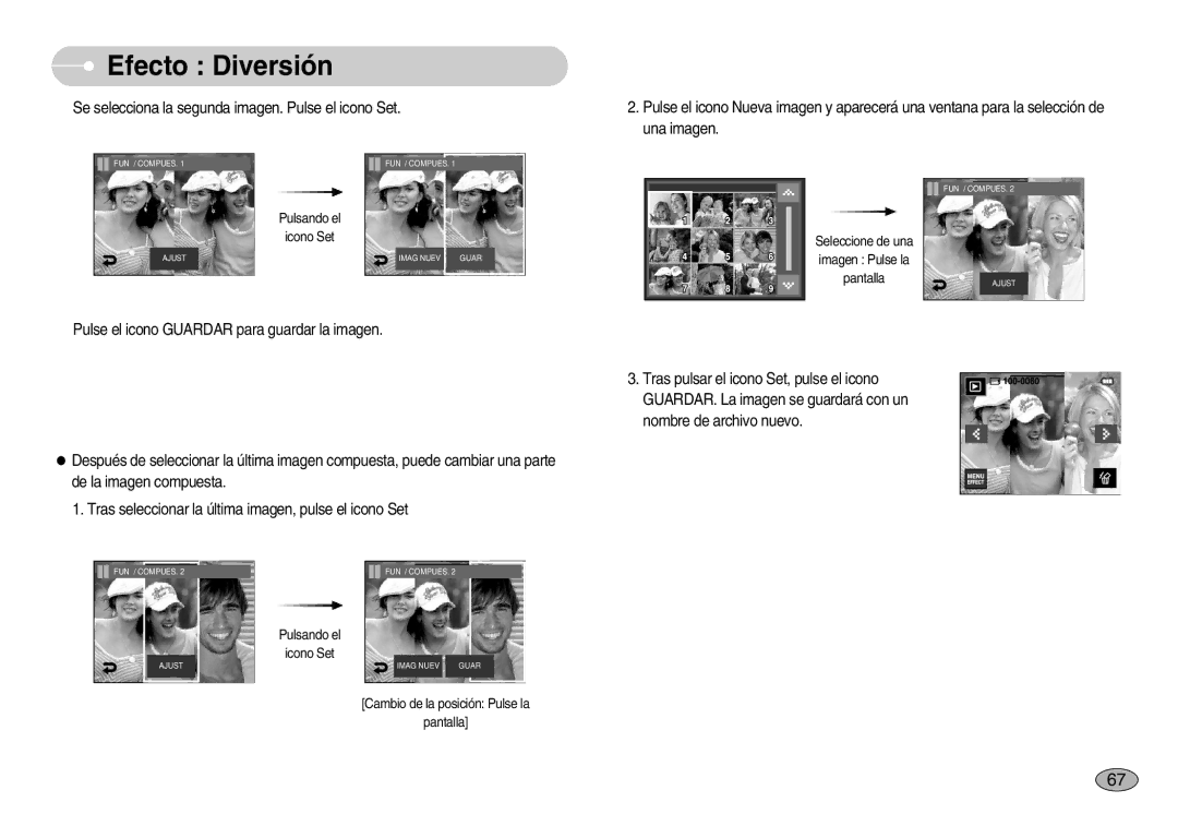 Samsung EC-I7ZZZSBD/AS, EC-I7ZZZBBA/DE, EC-I7ZZZSBB/DE, EC-I7ZZZBBC/E1 manual Seleccione de una imagen Pulse la pantalla 