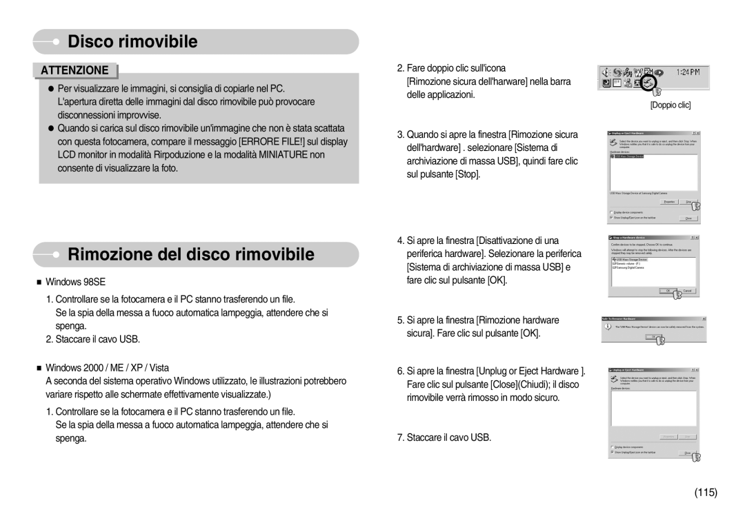 Samsung EC-I7ZZZSBC/IT, EC-I7ZZZBBA/DE, EC-I7ZZZSBB/E1, EC-I7ZZZSBB/DE, EC-I7ZZZBBA/IT, STW-I7S Rimozione del disco rimovibile 