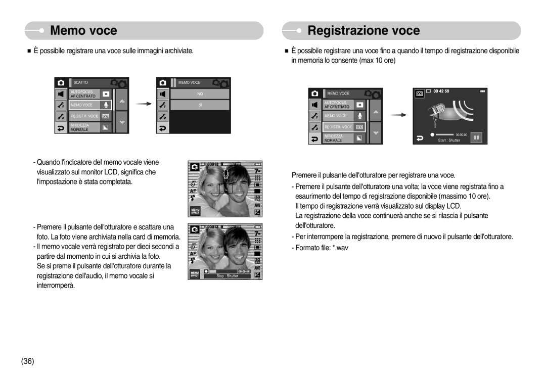 Samsung EC-I7ZZZSBA/IT, EC-I7ZZZBBA/DE, EC-I7ZZZSBB/E1, EC-I7ZZZSBB/DE, EC-I7ZZZBBA/IT, STW-I7S Memo voce Registrazione voce 