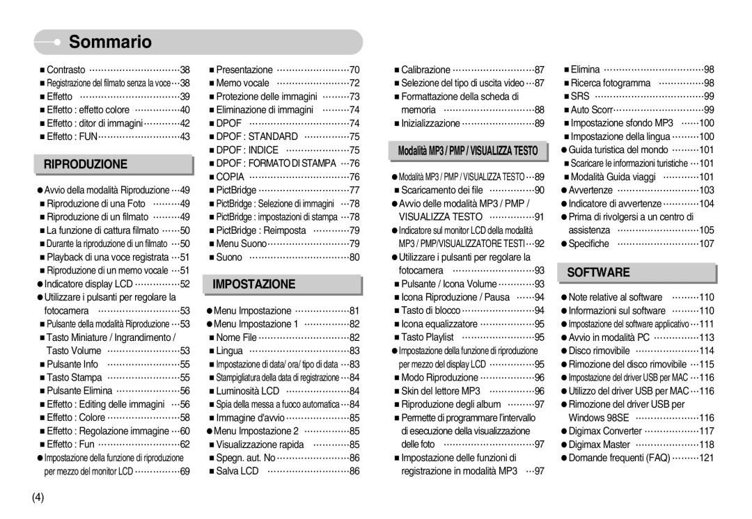 Samsung EC-I7ZZZBBC/E1, EC-I7ZZZBBA/DE Dpof Standard Dpof Indice, Dpof Formato DI Stampa Copia, Srs, Visualizza Testo 