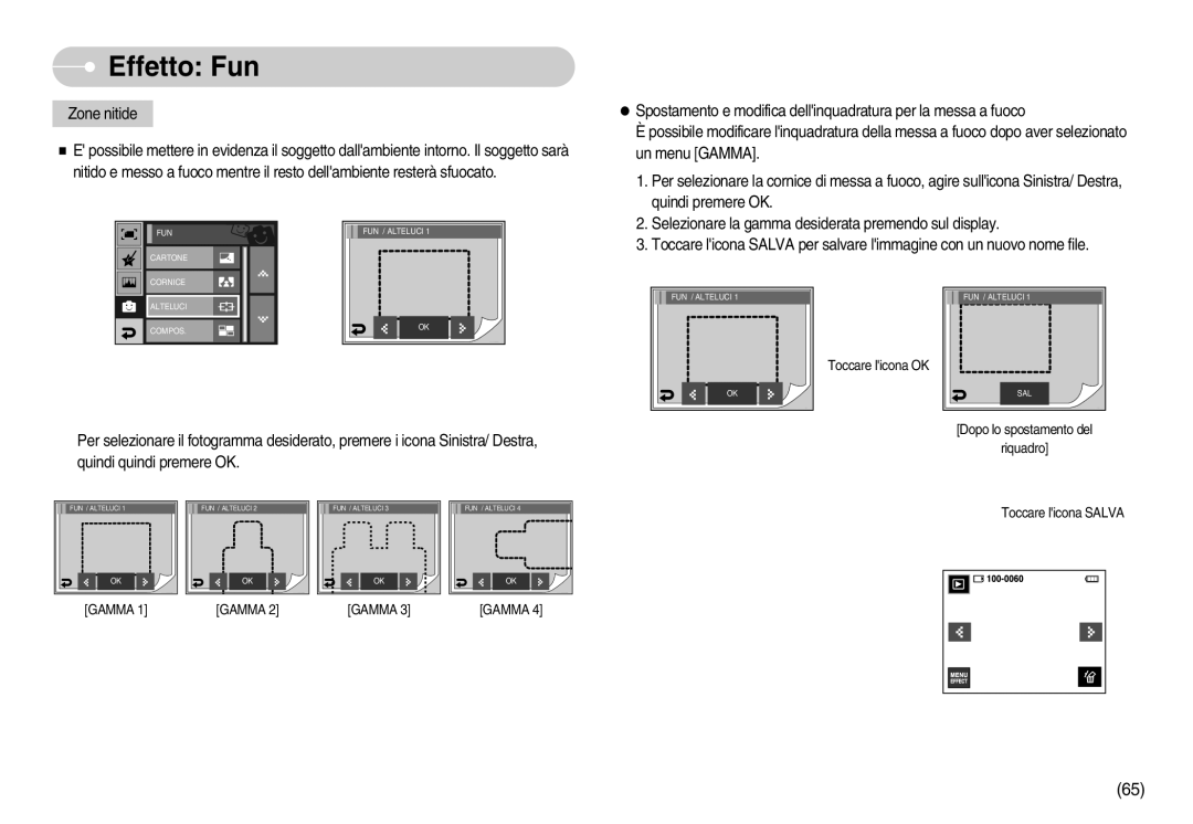 Samsung EC-I7ZZZSBC/IT, EC-I7ZZZBBA/DE, EC-I7ZZZSBB/E1, EC-I7ZZZSBB/DE Selezionare la gamma desiderata premendo sul display 