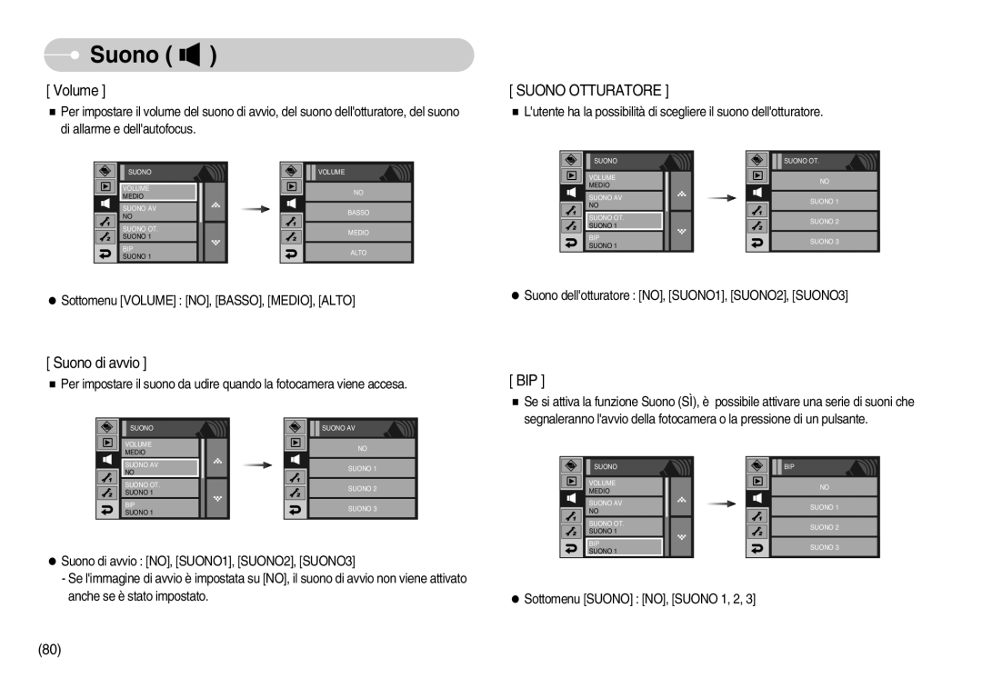 Samsung EC-I7ZZZSBB/E1, EC-I7ZZZBBA/DE, EC-I7ZZZSBB/DE, EC-I7ZZZBBA/IT, EC-I7ZZZSBB/IT, EC-I7ZZZBBC/E1, STW-I7S Suono, Volume 