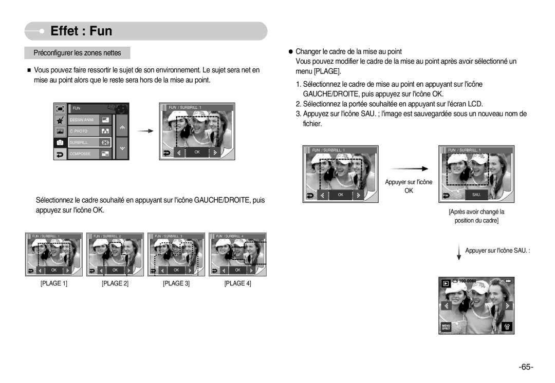 Samsung EC-I7ZZZBBA/E1, EC-I7ZZZBBA/FR, EC-I7ZZZBBC/E2 manual Sélectionnez la portée souhaitée en appuyant sur lécran LCD 