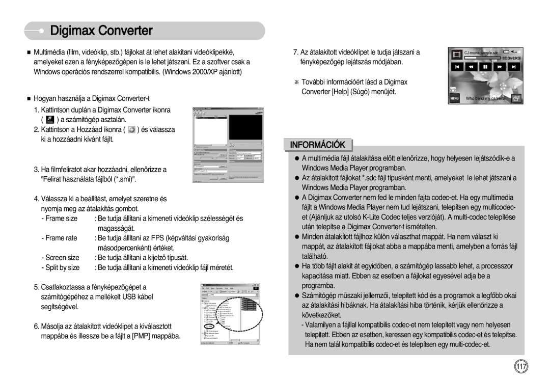 Samsung EC-I7ZZZBBA/FI, EC-I7ZZZBBA/FR, EC-I7ZZZBBA/DE, EC-I7ZZZSBB/DE, EC-I7ZZZSBB/FR, EC-I7ZZZBBA/NL manual Digimax Converter 