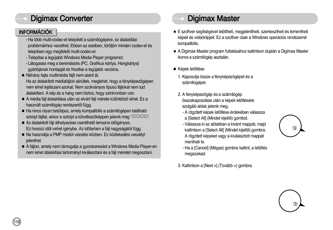 Samsung EC-I7ZZZSBA/DK, EC-I7ZZZBBA/FR, EC-I7ZZZBBA/DE, EC-I7ZZZSBB/DE, EC-I7ZZZSBB/FR, EC-I7ZZZBBA/NL manual Digimax Master 