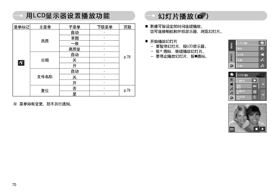 Samsung EC-I7ZZZSBA/NL, EC-I7ZZZBBA/FR, EC-I7ZZZBBA/DE, EC-I7ZZZSBB/DE, EC-I7ZZZSBB/FR, EC-I7ZZZBBA/NL, EC-I7ZZZBBA/DK Menu 