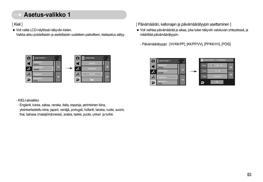 Samsung EC-I7ZZZSBA/FI, EC-I7ZZZBBC/E2, EC-I7ZZZSBC/E2, EC-I7ZZZBBA/DE, EC-I7ZZZSBB/DE, EC-I7ZZZBBA/FI, EC-I7ZZZSBB/E2 Kieli 