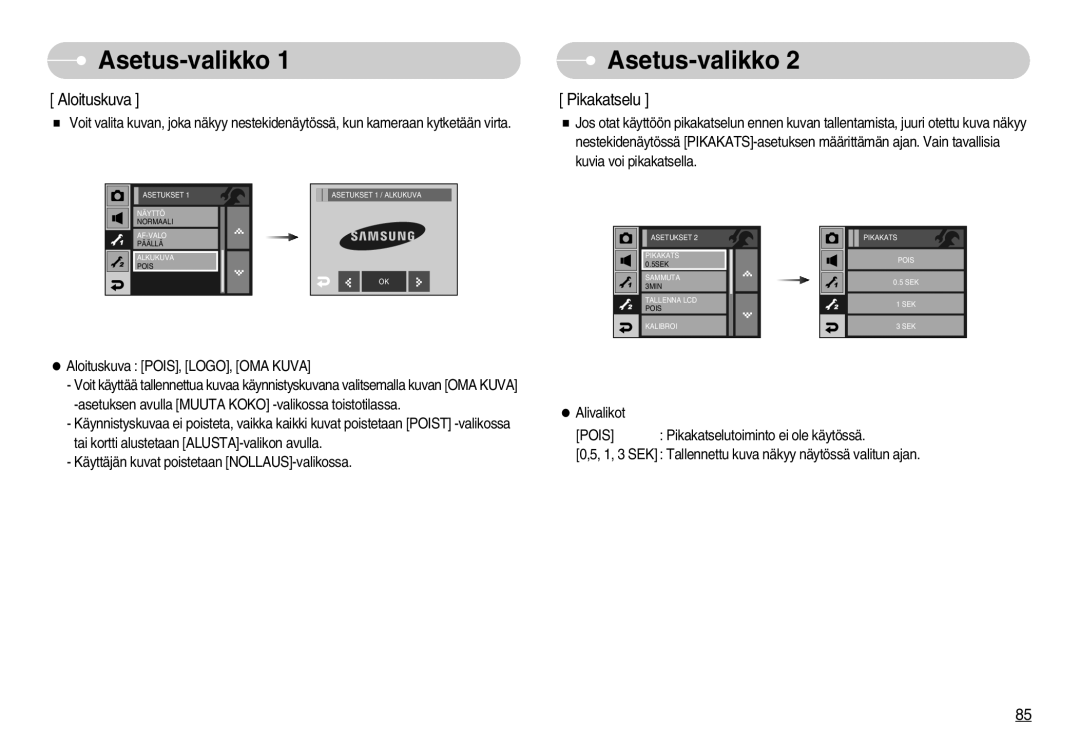 Samsung EC-I7ZZZSBB/E2, EC-I7ZZZBBC/E2, EC-I7ZZZSBC/E2, EC-I7ZZZBBA/DE, EC-I7ZZZSBB/DE, EC-I7ZZZSBA/FI manual Aloituskuva 