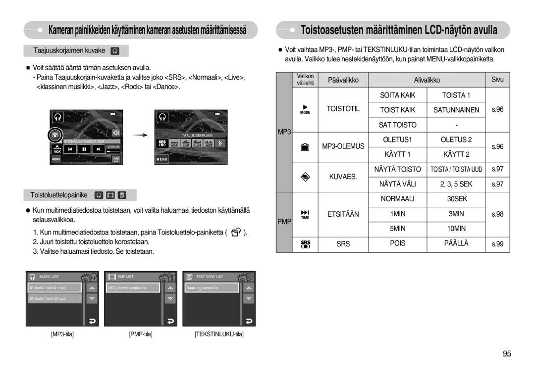 Samsung EC-I7ZZZBBC/E2, EC-I7ZZZSBC/E2, EC-I7ZZZBBA/DE, EC-I7ZZZSBB/DE, EC-I7ZZZSBA/FI, EC-I7ZZZBBA/FI manual Näytä Väli 