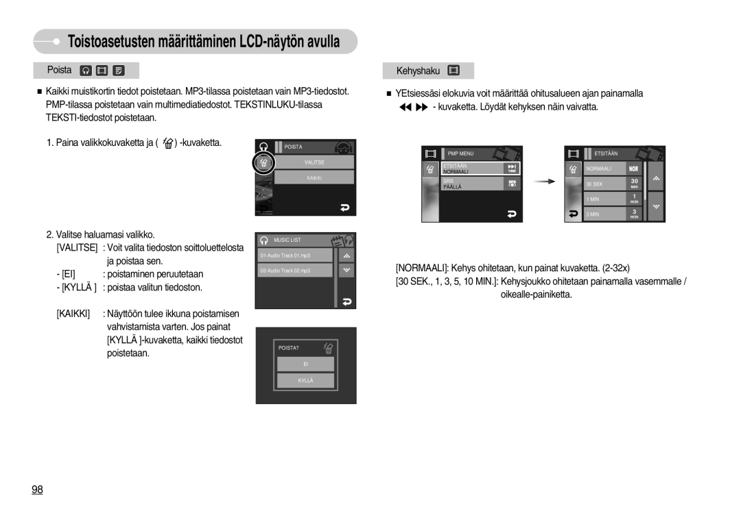 Samsung EC-I7ZZZSBB/DE, EC-I7ZZZBBC/E2, EC-I7ZZZSBC/E2, EC-I7ZZZBBA/DE, EC-I7ZZZSBA/FI manual Näyttöön tulee ikkuna poistamisen 