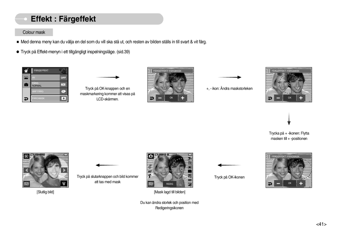 Samsung EC-I7ZZZBBA/DE, EC-I7ZZZBBC/E2, EC-I7ZZZSBC/E2, EC-I7ZZZSBB/DE, EC-I7ZZZSBA/FI manual +, ikon Ändra maskstorleken 