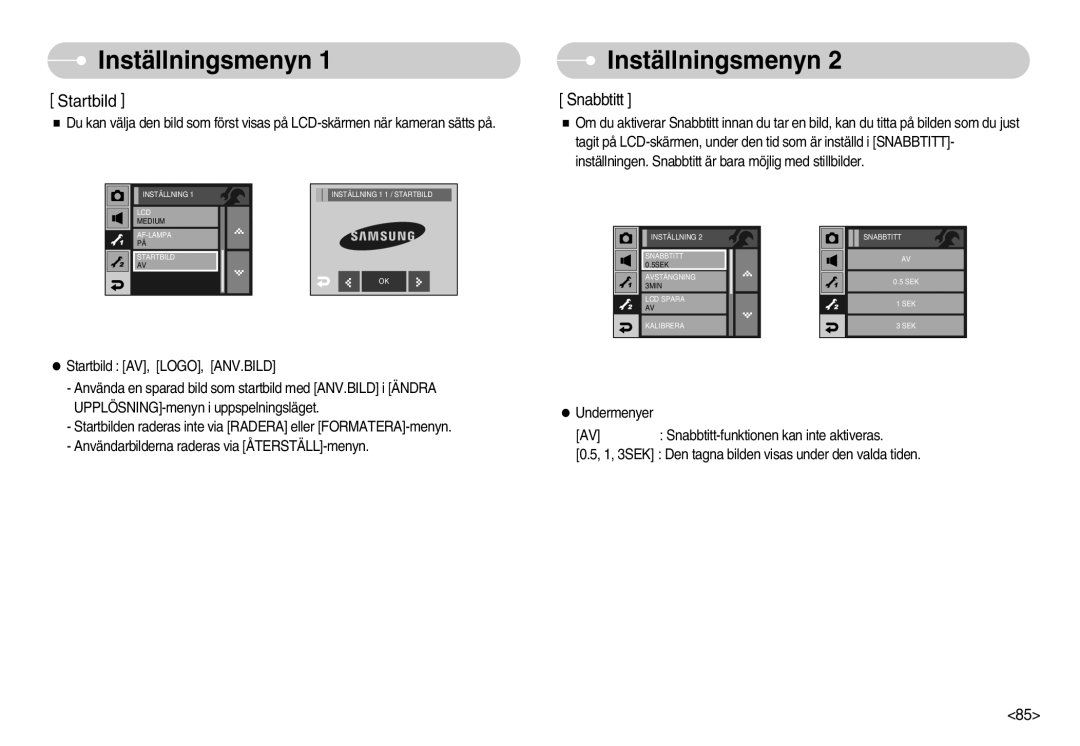 Samsung EC-I7ZZZSBB/E2, EC-I7ZZZBBC/E2, EC-I7ZZZSBC/E2, EC-I7ZZZBBA/DE, EC-I7ZZZSBB/DE, EC-I7ZZZSBA/FI Startbild, Snabbtitt 