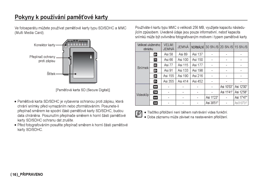 Samsung EC-I80ZZSDA/E3, EC-I80ZZBDA/E3 manual Snímek, Videoklip 