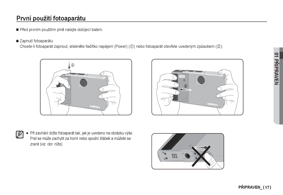 Samsung EC-I80ZZBDA/E3, EC-I80ZZSDA/E3 manual První použití fotoaparátu 