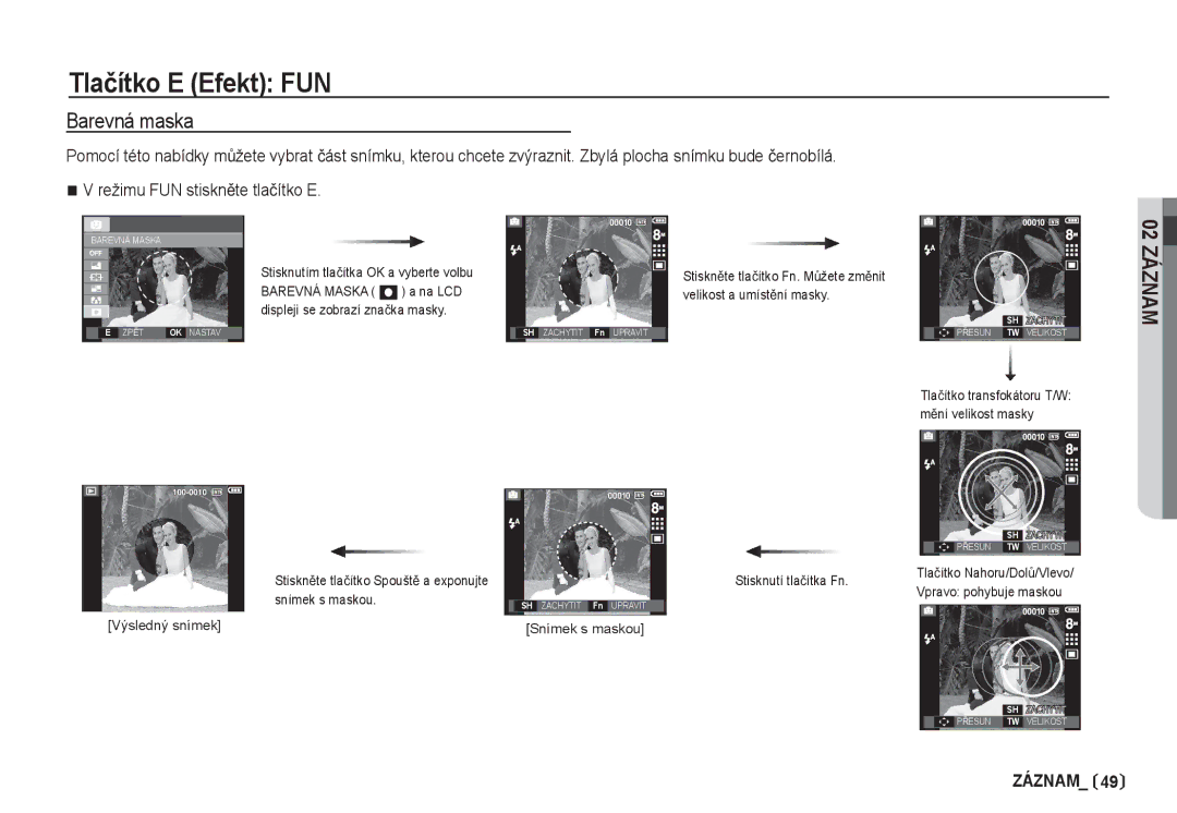 Samsung EC-I80ZZBDA/E3, EC-I80ZZSDA/E3 manual Barevná maska 