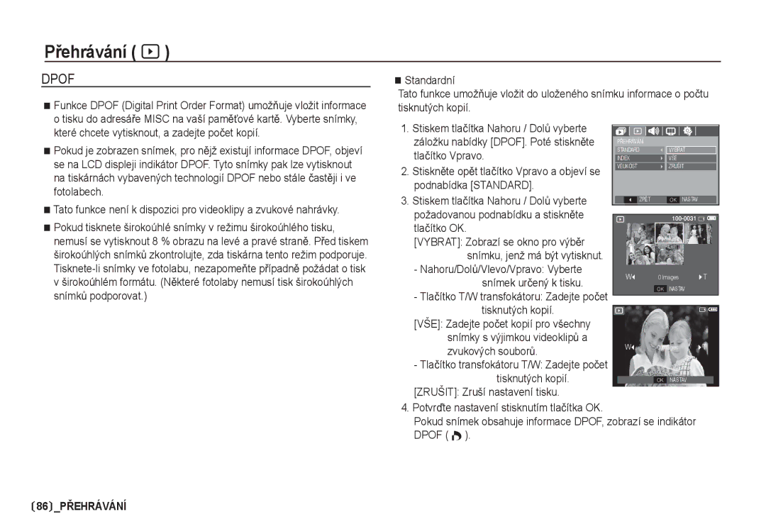 Samsung EC-I80ZZSDA/E3 manual Tlaþítko T/W transfokátoru Zadejte poþet tisknutých kopií, Zrušit Zruší nastavení tisku 