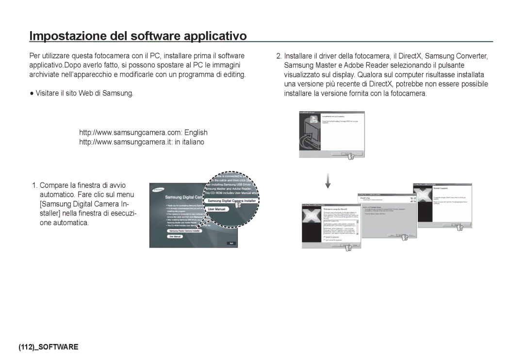 Samsung EC-I80ZZSDA/E3, EC-I80ZZSBA/E2 manual Impostazione del software applicativo, Visitare il sito Web di Samsung 