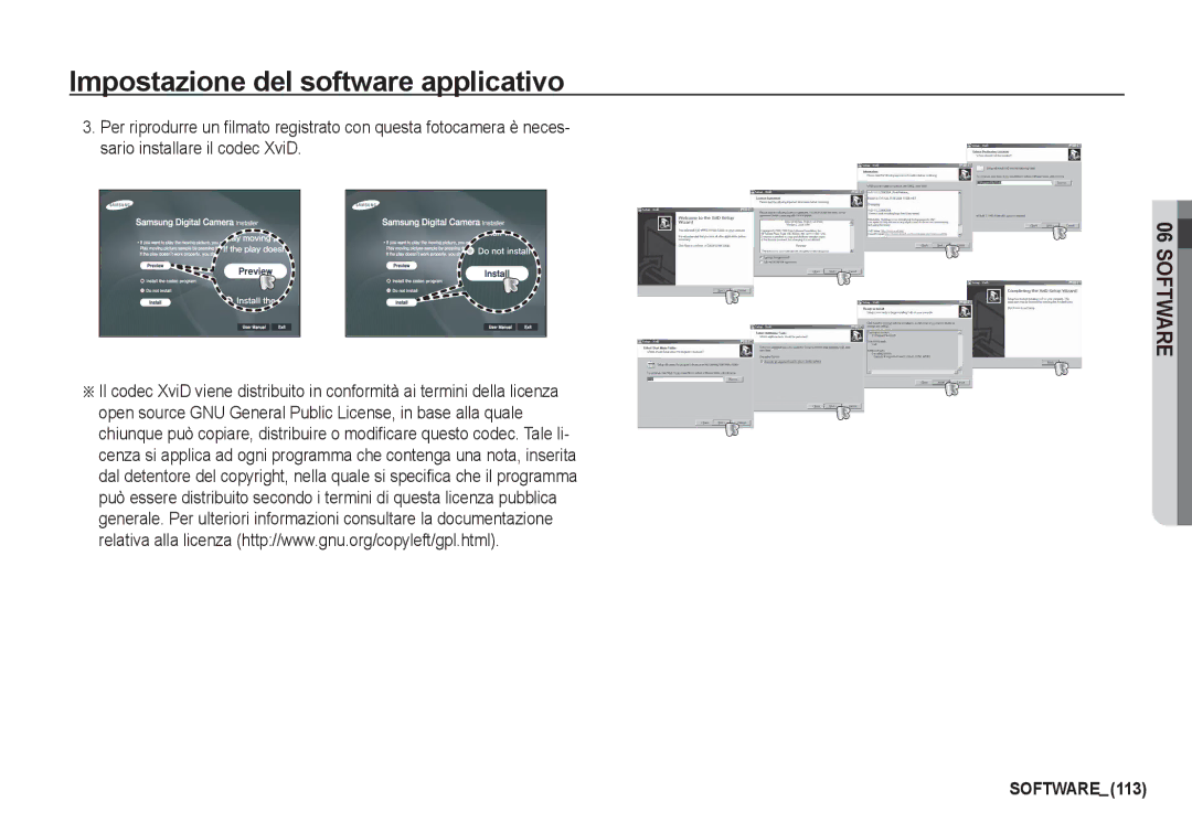 Samsung EC-I80ZZBBB/E1, EC-I80ZZSBA/E2, EC-I80ZZBBA/E2, EC-I80ZZBDA/E3, EC-I80ZZSDA/E3, EC-I80ZZSBA/E1 manual SOFTWARE113 