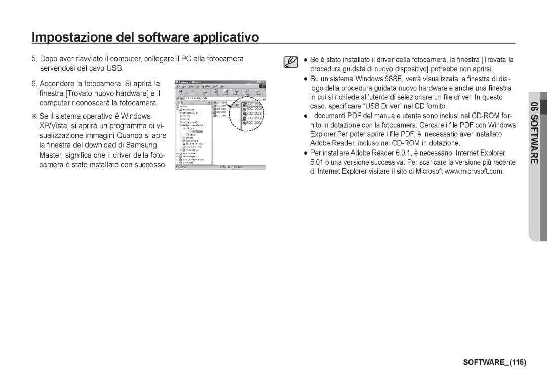 Samsung EC-I80ZZBBC/E1, EC-I80ZZSBA/E2, EC-I80ZZBBA/E2, EC-I80ZZBDA/E3, EC-I80ZZSDA/E3 Computer riconoscerà la fotocamera 