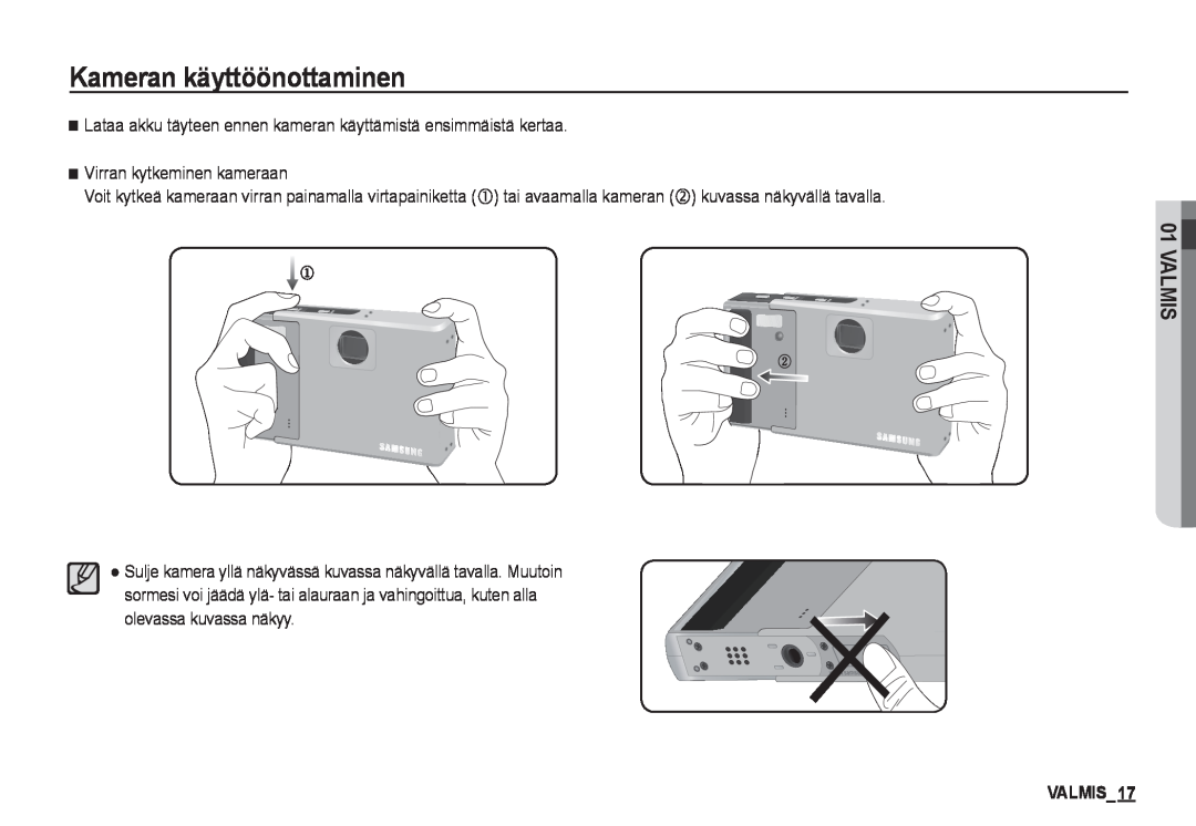 Samsung EC-I80ZZBDA/E3, EC-I80ZZSBA/E2, EC-I80ZZBBA/E2, EC-I80ZZSDA/E3 manual Kameran käyttöönottaminen, VALMIS17, Valmis 