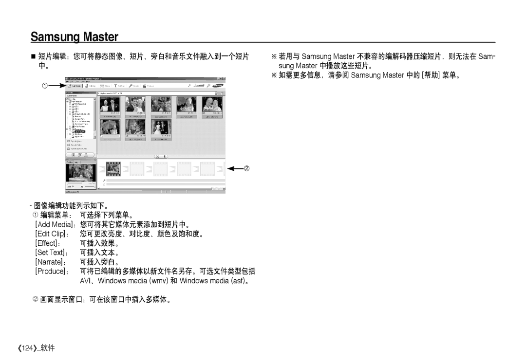 Samsung EC-I80ZZBBA/FR, EC-I80ZZSBA/FR, EC-I80ZZBDA/E3, EC-I80ZZSDA/E3 manual 画面显示窗口：可在该窗口中插入多媒体。 