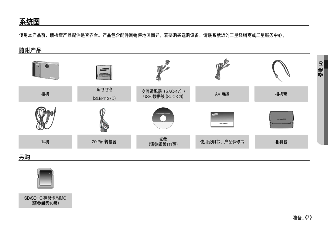 Samsung EC-I80ZZSBA/FR, EC-I80ZZBBA/FR, EC-I80ZZBDA/E3, EC-I80ZZSDA/E3 manual 系统图, 随附产品 