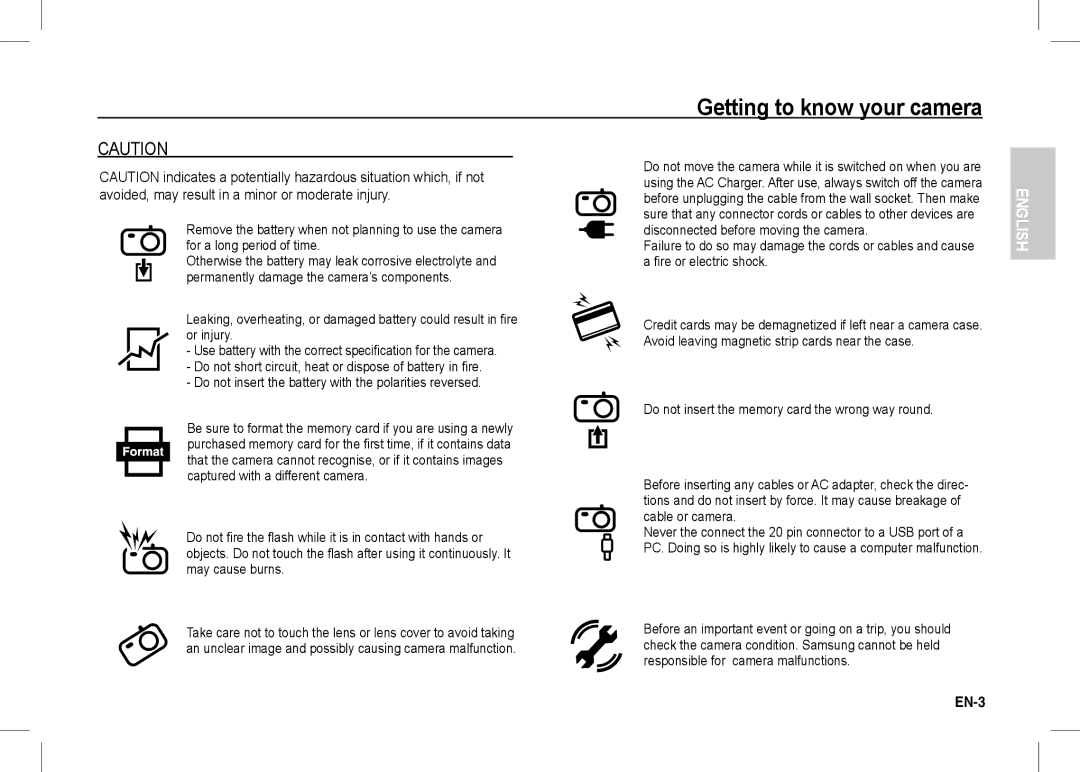 Samsung EC-I80ZZBDA/E3, EC-I80ZZSBA/FR, EC-I80ZZBBA/FR, EC-I80ZZSBA/E2, EC-I80ZZBBA/E2 manual Getting to know your camera 