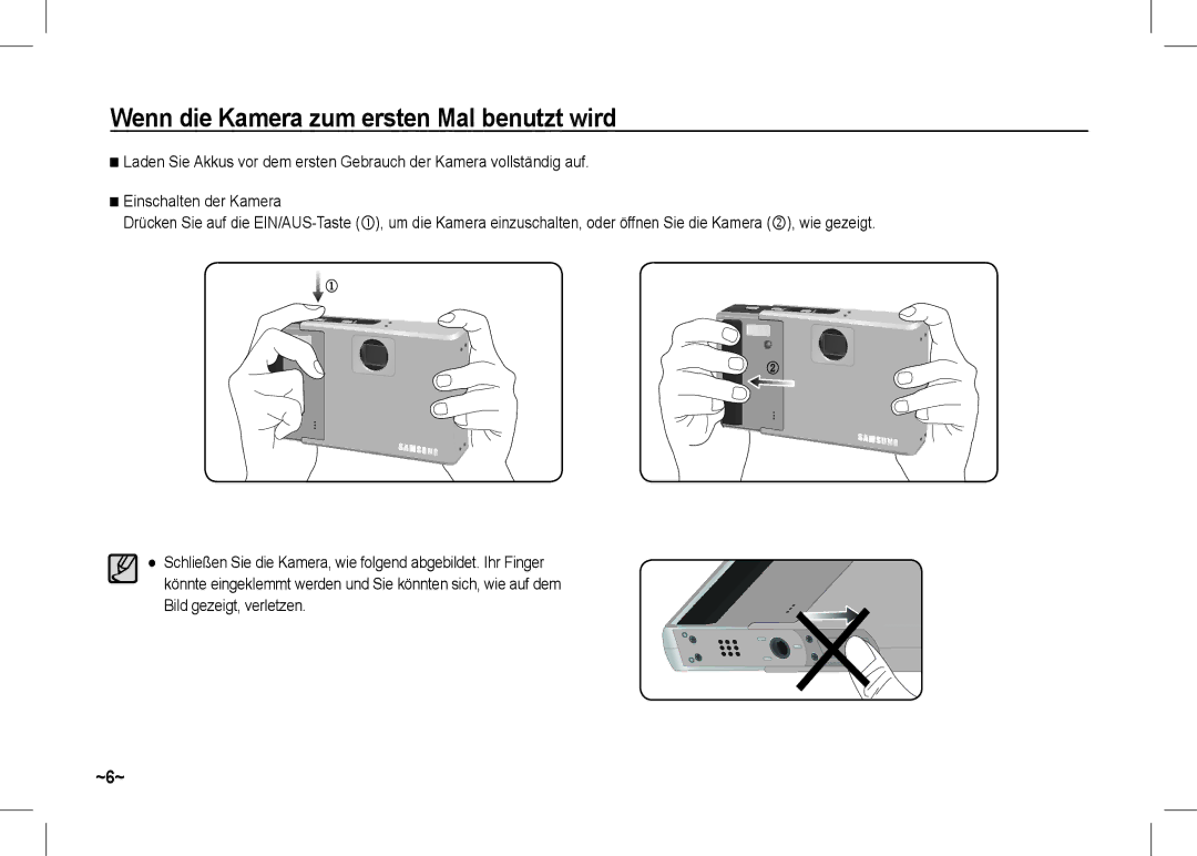 Samsung EC-I80ZZBBA/AU, EC-I80ZZSBA/FR, EC-I80ZZBBA/FR, EC-I80ZZSBA/E2 manual Wenn die Kamera zum ersten Mal benutzt wird 