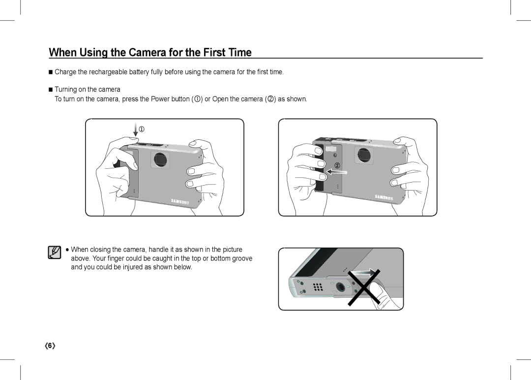 Samsung EC-I80ZZSBA/E1, EC-I80ZZSBA/FR, EC-I80ZZBBA/FR, EC-I80ZZSBA/E2, EC-I80ZZBAA When Using the Camera for the First Time 