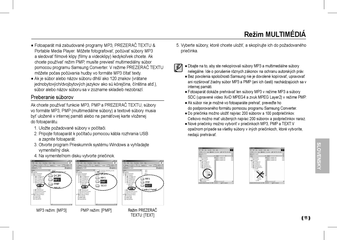 Samsung EC-I80ZZBBA/MX, EC-I80ZZSBA/FR manual Režim Multimédiá, Ak súbor nie je možné vo fotoaparáte prehrať, preveďte ho 