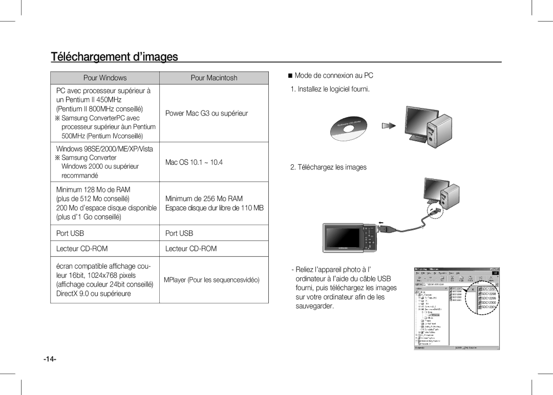 Samsung EC-I80ZZSDA/E3, EC-I80ZZSBA/FR, EC-I80ZZBBA/FR, EC-I80ZZSBA/E2, EC-I80ZZBBA/E2, EC-I80ZZBDA/E3 Téléchargement d’images 