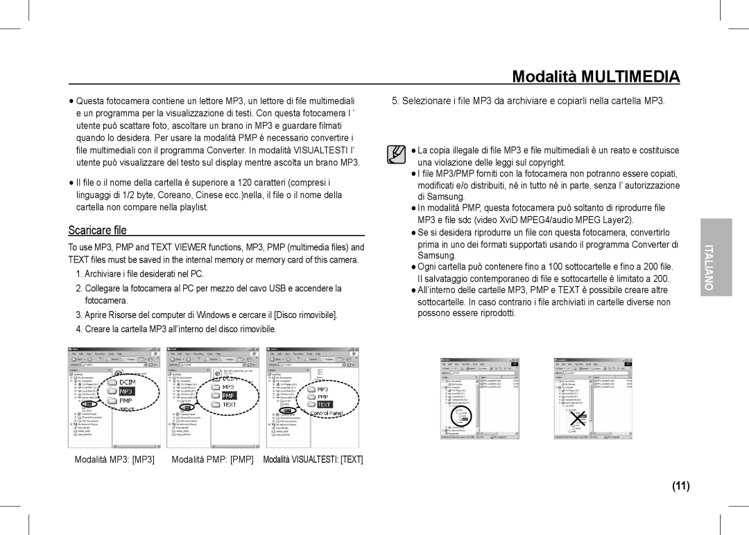 Samsung EC-I80ZZSAA, EC-I80ZZSBA/FR, EC-I80ZZBBA/FR, EC-I80ZZSBA/E2, EC-I80ZZBBA/E2 Modalità Multimedia, Modalità MP3 MP3 