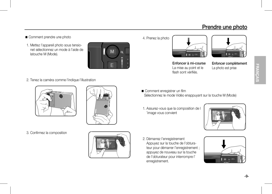 Samsung EC-I80ZZSBC/E1, EC-I80ZZSBA/FR, EC-I80ZZBBA/FR, EC-I80ZZSBA/E2 manual Prendre une photo, Comment prendre une photo 