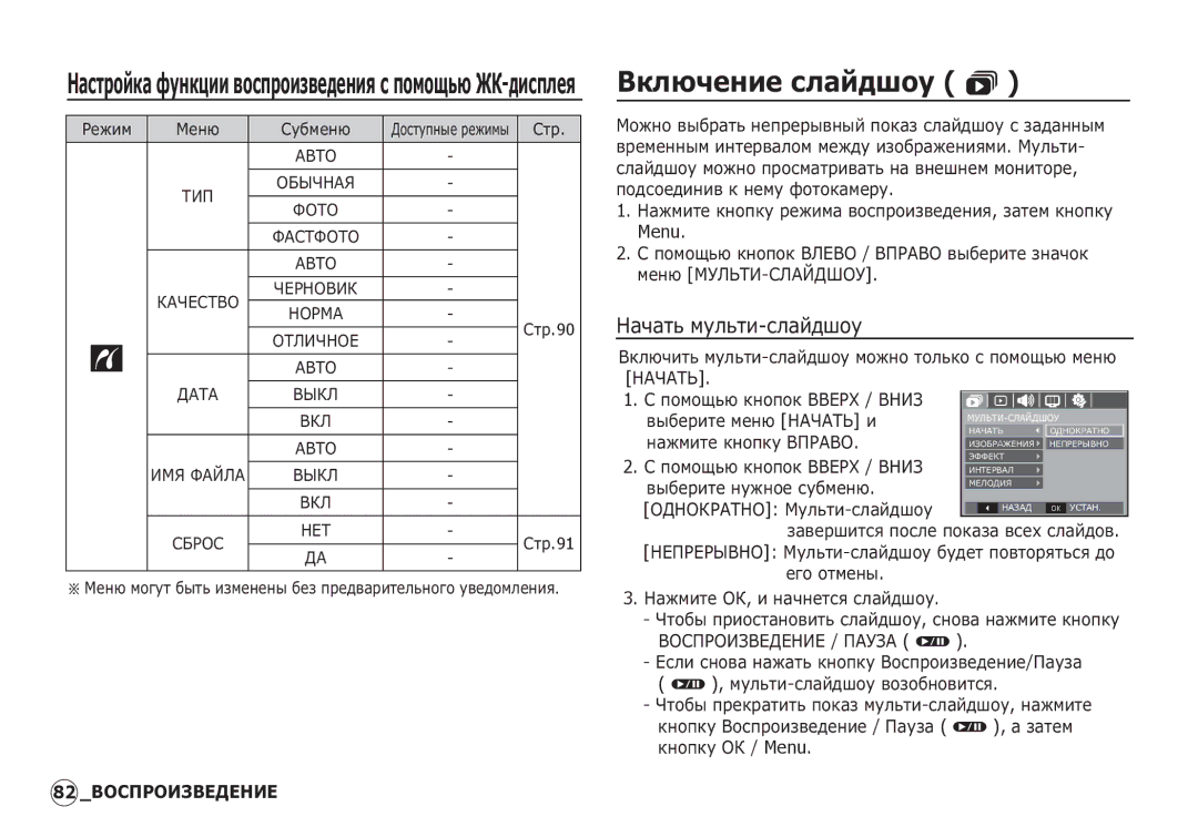 Samsung EC-I80ZZSBA/TR, EC-I80ZZSBA/FR, EC-I80ZZBBA/FR, EC-I80ZZSBA/E2 ǪȒȓȦȟȍȕȐȍ șȓȈȑȌȠȖț , ǴȈȟȈȚȤ ȔțȓȤȚȐ-șȓȈȑȌȠȖț, Menu 