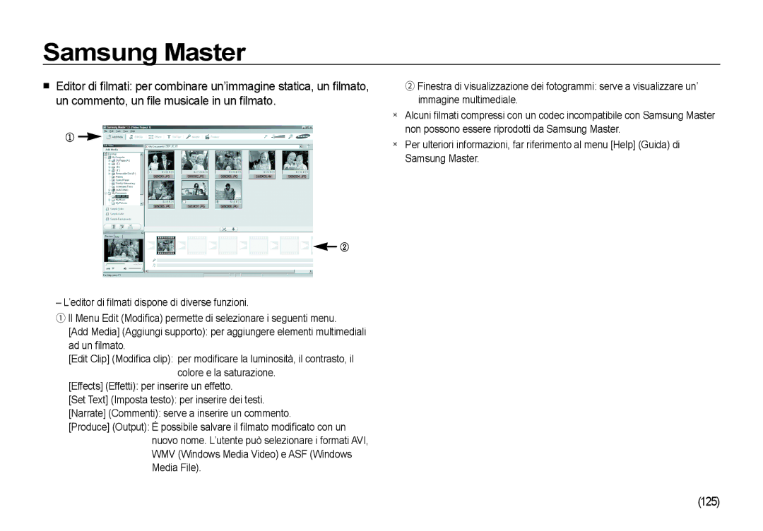 Samsung EC-I85ZZRBA/IT, EC-I85ZZBBA/E3, EC-I85ZZBBA/E1, EC-I85ZZSBA/E2, EC-I85ZZSBA/E1, EC-I85ZZGBA/IT, EC-I85ZZBBA/IT manual 125 