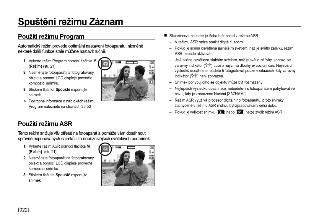 Samsung EC-I85ZZSBA/E3, EC-I85ZZBBA/E3, EC-I85ZZRBA/DE manual 022, Snímek 