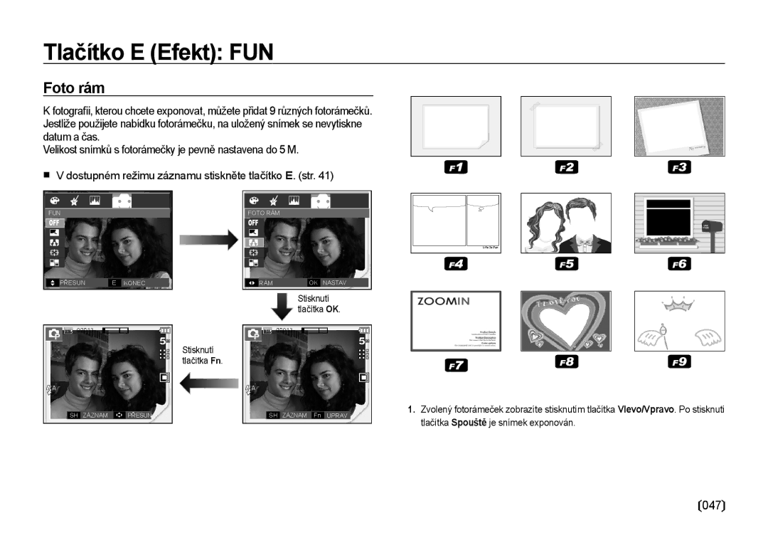 Samsung EC-I85ZZRBA/DE, EC-I85ZZBBA/E3, EC-I85ZZSBA/E3 manual 047, Tlačítka Spouště je snímek exponován 