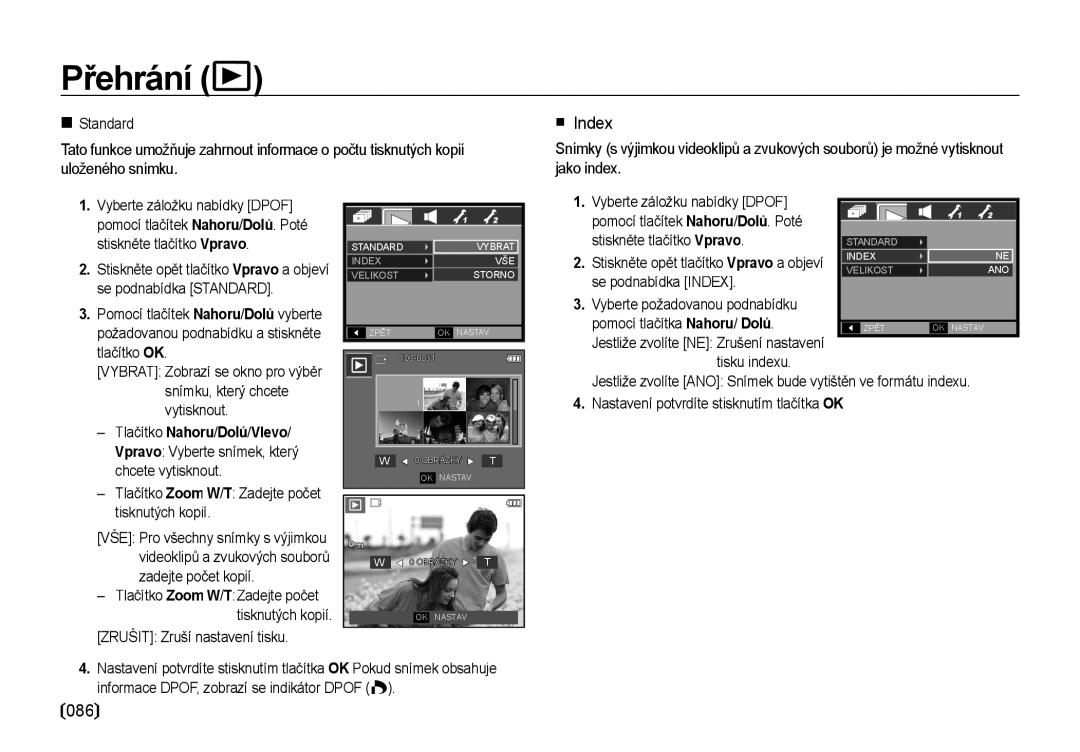 Samsung EC-I85ZZRBA/DE, EC-I85ZZBBA/E3, EC-I85ZZSBA/E3 manual  Index, 086 