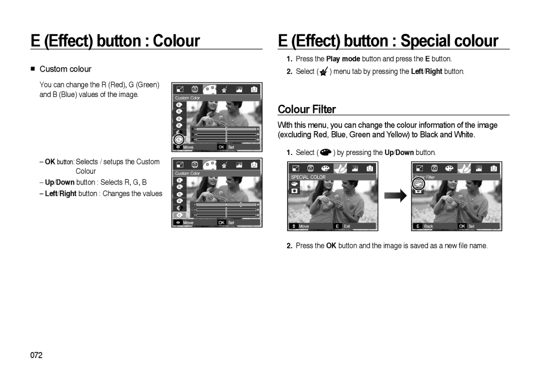 Samsung EC-I85ZZBBA/AU, EC-I85ZZRBA/E2, EC-I85ZZGBA/E2, EC-I85ZZBBA/E3, EC-I85ZZBBA/E1 Colour Filter,  Custom colour, Select 