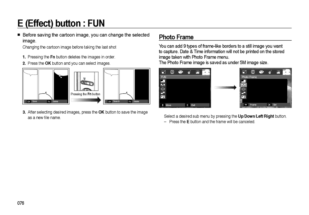 Samsung EC-I85ZZGBA/TW, EC-I85ZZRBA/E2, EC-I85ZZGBA/E2, EC-I85ZZBBA/E3 Photo Frame image is saved as under 5M image size 