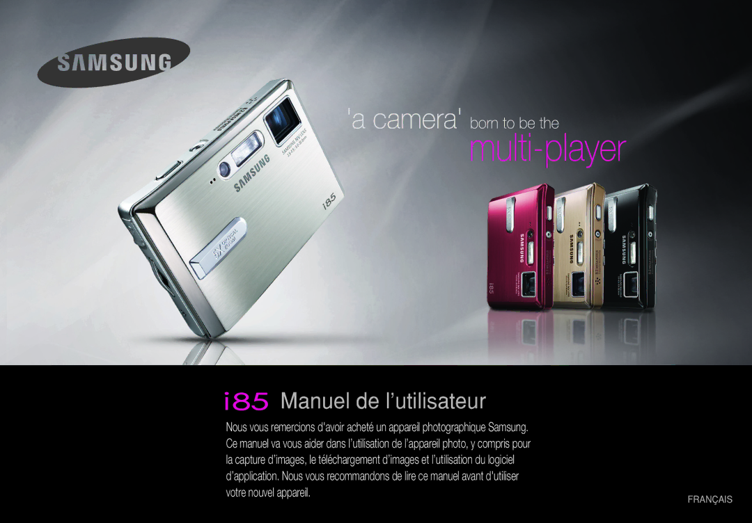 Samsung EC-I85ZZGBA/E2, EC-I85ZZRBA/E2, EC-I85ZZBBA/E3, EC-I85ZZBBA/E1, EC-I85ZZRBA/E1 manual Manuel de lutilisateur 