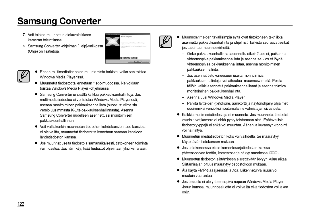 Samsung EC-I85ZZBBA/E3, EC-I85ZZRBA/E2, EC-I85ZZGBA/E2, EC-I85ZZSBA/E2, EC-I85ZZBBA/E2 manual 122 