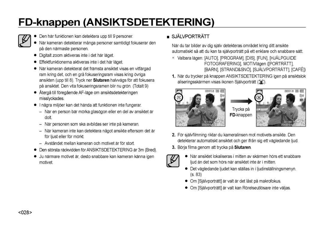 Samsung EC-I8ZZZPBA/E3, EC-I8ZZZPBA/E2, EC-I8ZZZWBA/E3, EC-I8ZZZBBA/E3, EC-I8ZZZUBA/E3 FD-knappen Ansiktsdetektering, 028 