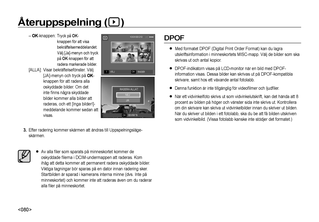 Samsung EC-I8ZZZWBA/E3, EC-I8ZZZPBA/E2, EC-I8ZZZBBA/E3, EC-I8ZZZUBA/E3, EC-I8ZZZWBA/E2, EC-I8ZZZPBA/E3 manual Dpof, 080 