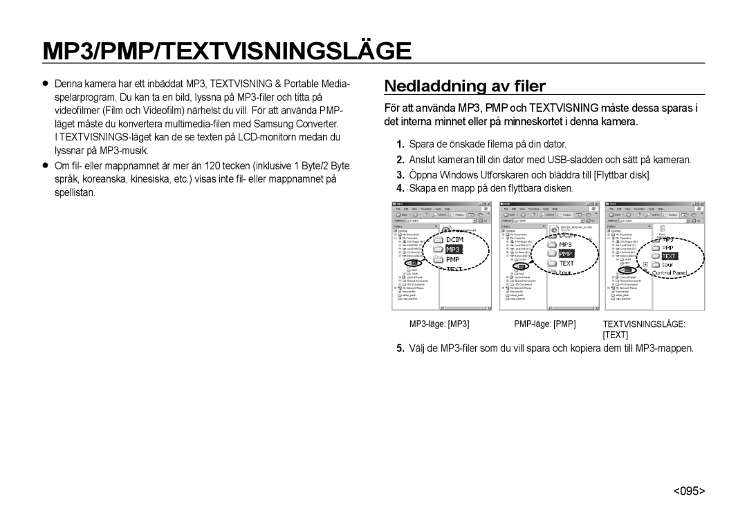 Samsung EC-I8ZZZPBA/E2, EC-I8ZZZWBA/E3, EC-I8ZZZBBA/E3, EC-I8ZZZUBA/E3, EC-I8ZZZWBA/E2 manual Nedladdning av ﬁler, 095 